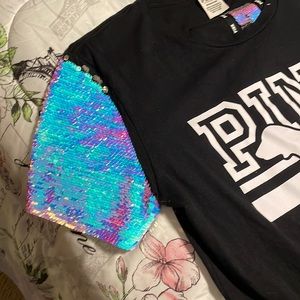 PINK SEQUIN TOP && BOTTOM